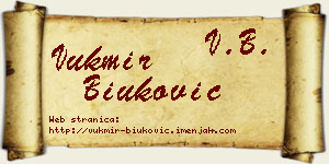 Vukmir Biuković vizit kartica